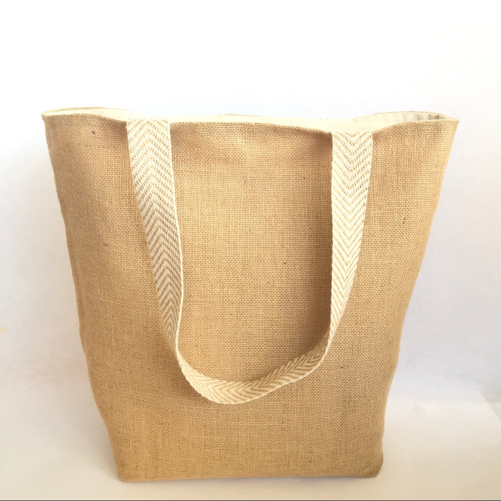 The Nantucket Tote Natural with Teal - Picture 5 of 7